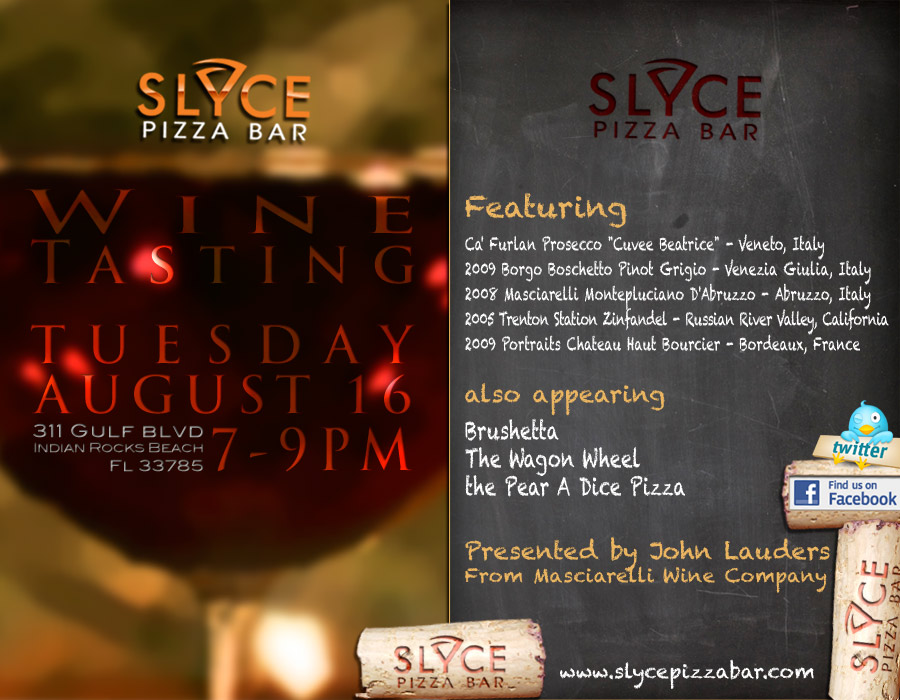 Wine Tasting at Slyce Pizza Bar