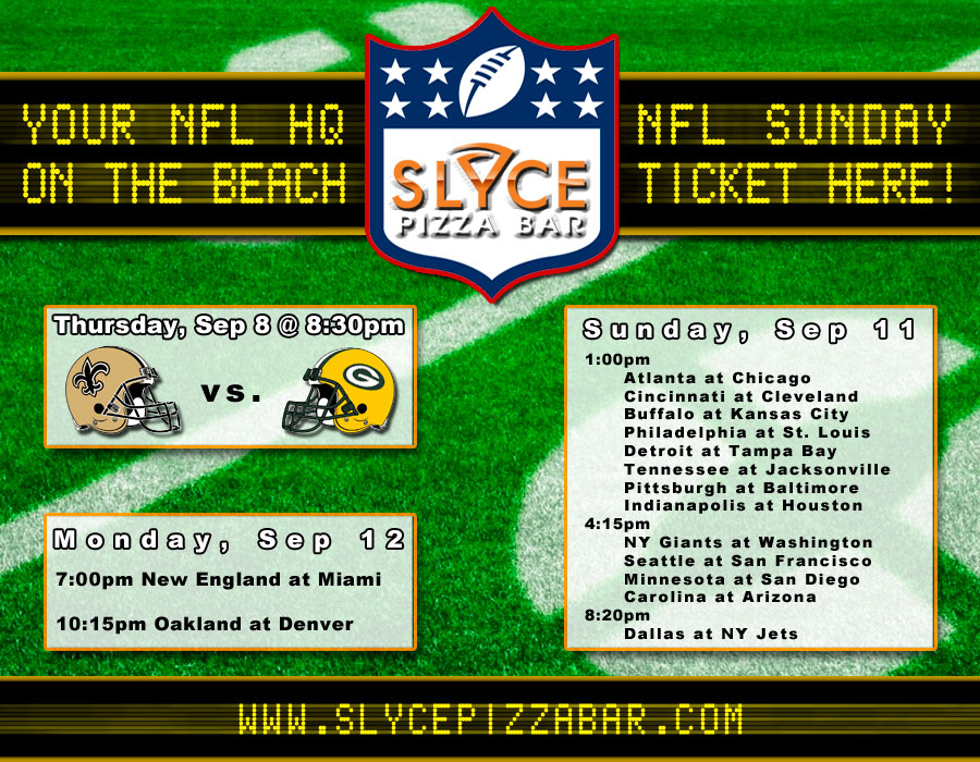 NFL Week 1 at Slyce Pizza Bar
